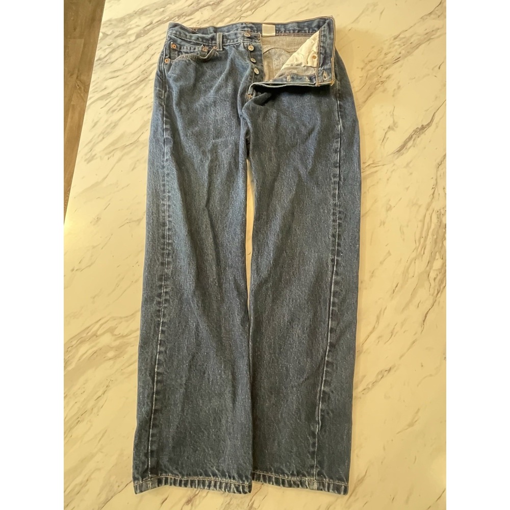 Levi's 501 Vintage Medium Wash Straight Leg Button Fly Jeans Men's 34/32. Read….